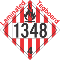 Flammable Solid Class 4.1 UN1348 Tagboard DOT Placard