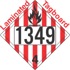 Flammable Solid Class 4.1 UN1349 Tagboard DOT Placard