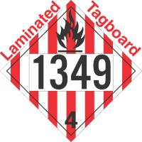 Flammable Solid Class 4.1 UN1349 Tagboard DOT Placard