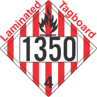 Flammable Solid Class 4.1 UN1350 Tagboard DOT Placard