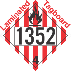 Flammable Solid Class 4.1 UN1352 Tagboard DOT Placard
