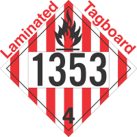 Flammable Solid Class 4.1 UN1353 Tagboard DOT Placard