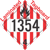 Flammable Solid Class 4.1 UN1354 Tagboard DOT Placard