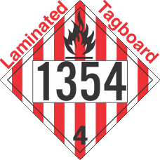 Flammable Solid Class 4.1 UN1354 Tagboard DOT Placard