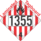 Flammable Solid Class 4.1 UN1355 Tagboard DOT Placard