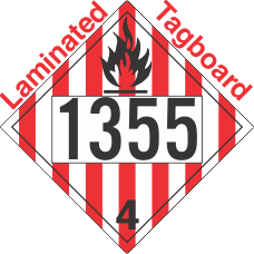 Flammable Solid Class 4.1 UN1355 Tagboard DOT Placard