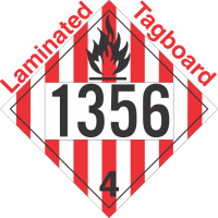 Flammable Solid Class 4.1 UN1356 Tagboard DOT Placard