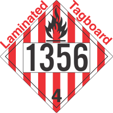 Flammable Solid Class 4.1 UN1356 Tagboard DOT Placard