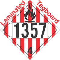 Flammable Solid Class 4.1 UN1357 Tagboard DOT Placard