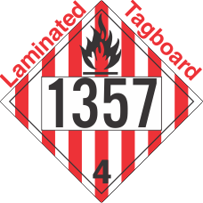 Flammable Solid Class 4.1 UN1357 Tagboard DOT Placard