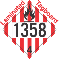 Flammable Solid Class 4.1 UN1358 Tagboard DOT Placard