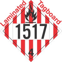 Flammable Solid Class 4.1 UN1517 Tagboard DOT Placard