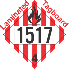 Flammable Solid Class 4.1 UN1517 Tagboard DOT Placard