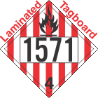 Flammable Solid Class 4.1 UN1571 Tagboard DOT Placard