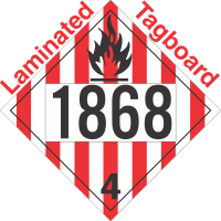 Flammable Solid Class 4.1 UN1868 Tagboard DOT Placard