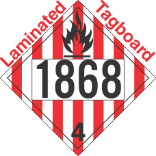 Flammable Solid Class 4.1 UN1868 Tagboard DOT Placard
