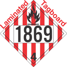 Flammable Solid Class 4.1 UN1869 Tagboard DOT Placard