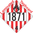 Flammable Solid Class 4.1 UN1871 Tagboard DOT Placard