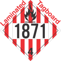 Flammable Solid Class 4.1 UN1871 Tagboard DOT Placard