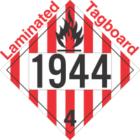 Flammable Solid Class 4.1 UN1944 Tagboard DOT Placard