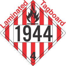Flammable Solid Class 4.1 UN1944 Tagboard DOT Placard