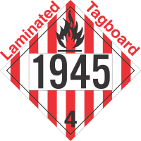 Flammable Solid Class 4.1 UN1945 Tagboard DOT Placard