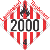 Flammable Solid Class 4.1 UN2000 Tagboard DOT Placard