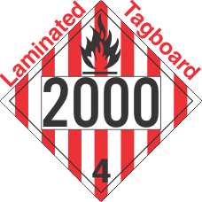 Flammable Solid Class 4.1 UN2000 Tagboard DOT Placard