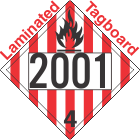Flammable Solid Class 4.1 UN2001 Tagboard DOT Placard