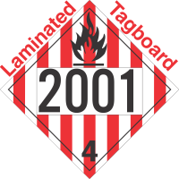 Flammable Solid Class 4.1 UN2001 Tagboard DOT Placard