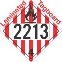 Flammable Solid Class 4.1 UN2213 Tagboard DOT Placard