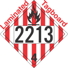 Flammable Solid Class 4.1 UN2213 Tagboard DOT Placard
