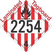 Flammable Solid Class 4.1 UN2254 Tagboard DOT Placard