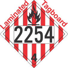 Flammable Solid Class 4.1 UN2254 Tagboard DOT Placard