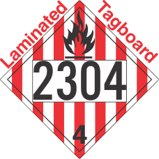 Flammable Solid Class 4.1 UN2304 Tagboard DOT Placard