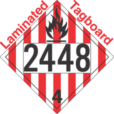 Flammable Solid Class 4.1 UN2448 Tagboard DOT Placard