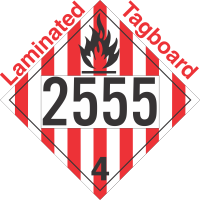 Flammable Solid Class 4.1 UN2555 Tagboard DOT Placard