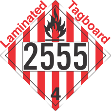 Flammable Solid Class 4.1 UN2555 Tagboard DOT Placard