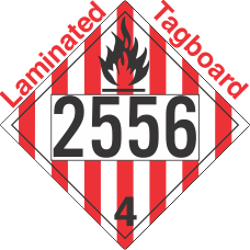 Flammable Solid Class 4.1 UN2556 Tagboard DOT Placard