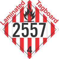 Flammable Solid Class 4.1 UN2557 Tagboard DOT Placard