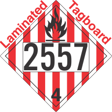 Flammable Solid Class 4.1 UN2557 Tagboard DOT Placard