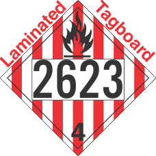 Flammable Solid Class 4.1 UN2623 Tagboard DOT Placard