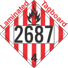 Flammable Solid Class 4.1 UN2687 Tagboard DOT Placard