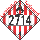 Flammable Solid Class 4.1 UN2714 Tagboard DOT Placard