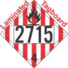 Flammable Solid Class 4.1 UN2715 Tagboard DOT Placard
