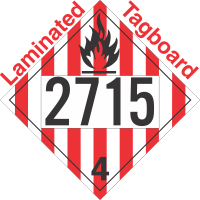 Flammable Solid Class 4.1 UN2715 Tagboard DOT Placard