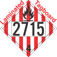 Flammable Solid Class 4.1 UN2715 Tagboard DOT Placard