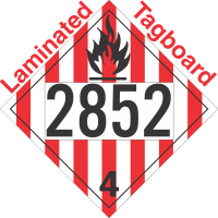 Flammable Solid Class 4.1 UN2852 Tagboard DOT Placard