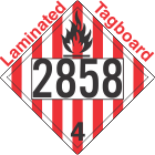 Flammable Solid Class 4.1 UN2858 Tagboard DOT Placard