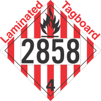 Flammable Solid Class 4.1 UN2858 Tagboard DOT Placard